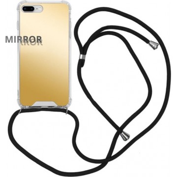iMoshion Mirror Backcover met koord iPhone 8 Plus / 7 Plus hoesje - Goud