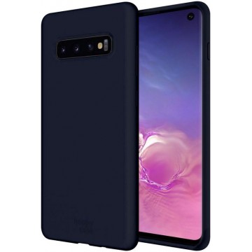 HappyCase Samsung Galaxy S10 Siliconen Back Cover Hoesje Donkerblauw