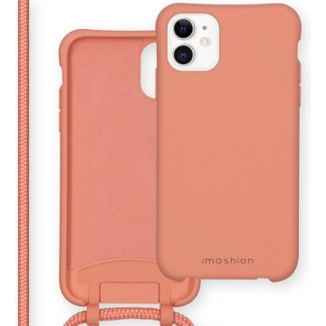 iMoshion Color Backcover met afneembaar koord iPhone 11 hoesje - Peach