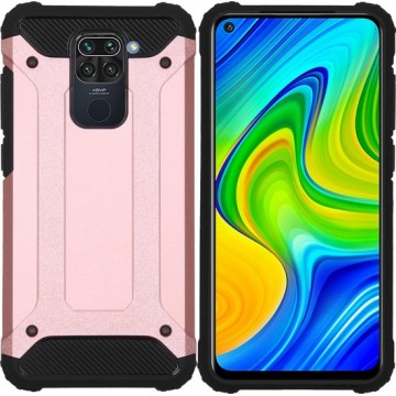 iMoshion Rugged Xtreme Backcover Xiaomi Redmi Note 9 hoesje - Rosé Goud