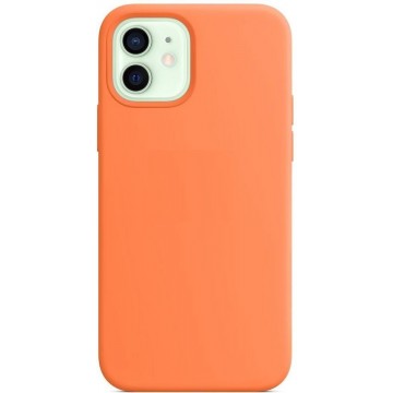 Pixiu Siliconenhoesje voor iPhone 12 Pro - iPhone 12/12 Pro hoesje - Geen Magsafe  - Oranje