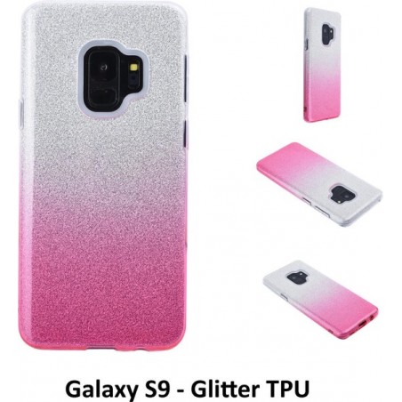 Kleurovergang Roze Glitter TPU Achterkant voor Samsung Galaxy S9 (G960)