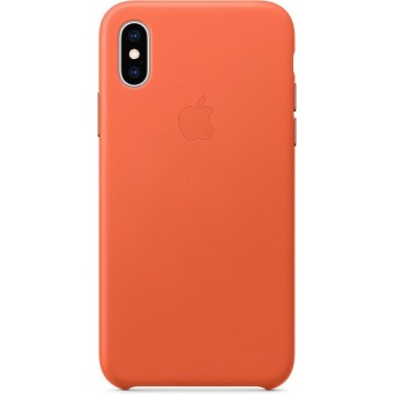 Apple Leren Hoesje voor iPhone Xs - Oranje