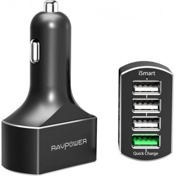 RAVPower 4 USB-poort Autolader met Quick Charge 3.0 RP-VC003 | charger | auto-aansteker oplader