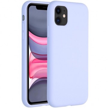 Accezz Liquid Silicone Backcover iPhone 11 hoesje - Paars