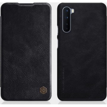 Nillkin - OnePlus Nord Hoesje - Qin Leather Case - Flip Cover - Geschikt voor 2 pasjes - Zwart