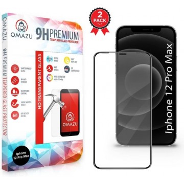 Omazu 3D Tempered Glass Screenprotector, Apple Iphone Phone 12 Pro MAX, 6,7''(Full Screen) 2-Pack