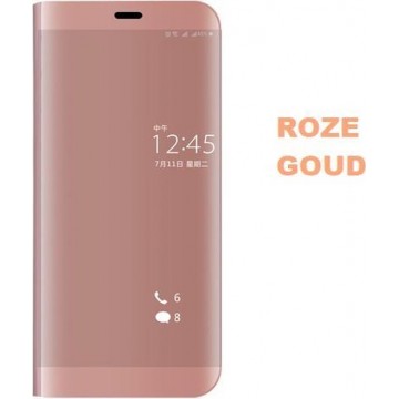 Clear View Stand Cover voor de Huawei P10 _ Roze Goud