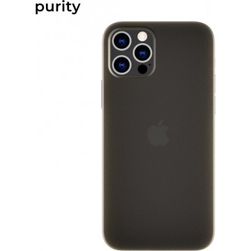 Purity Ultra Dun Backcover Hoesje voor iPhone 12 / 12 Pro - Zwart