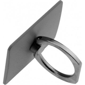 Ring Stent - Universele kickstand ring vinger houder telefoonbutton – Donkergrijs metallic