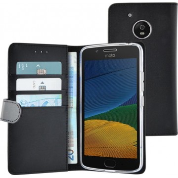 Azuri Motorola Moto G5 hoesje - Bookcase - Zwart