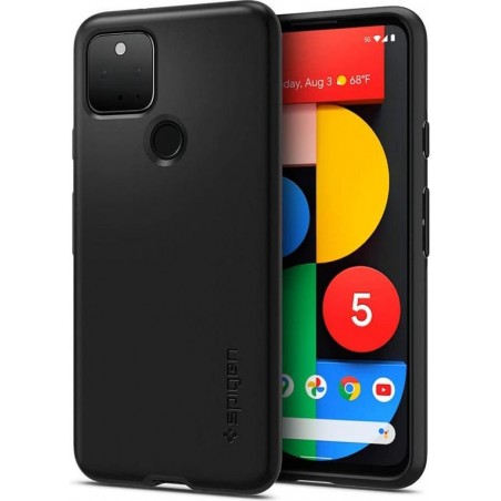 Spigen Thin Fit Case voor Google Pixel 5 - ACS01894 - zwart