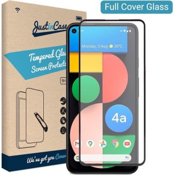 Just in Case Full Cover Tempered Glass voor Google Pixel 4a 5G - Zwart