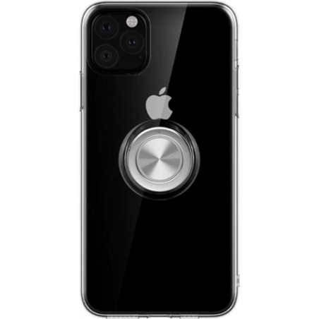 Apple iPhone 12 Pro MAX Magnetische Backcover - Transparant TPU - voor Autohouder - Kickstand