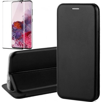 Samsung S20 Hoesje en Samsung S20 Screenprotector - Samsung Galaxy S20 Hoesje Book Case Wallet + Screenprotector Full - Zwart