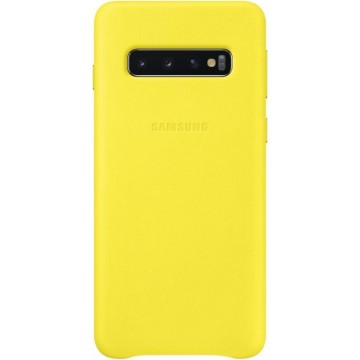 Samsung Lederen Cover - voor Samsung Galaxy S10 - geel