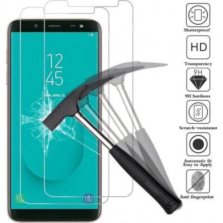 Samsung Galaxy J6 Plus 2018 Screenprotector Glas - Tempered Glass Screen Protector - 2x