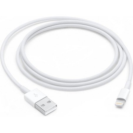 Lightning naar USB Kabel - 2m - 2.4A - Ondersteunt snelladen - iPhone Lightning USB kabel - Wit