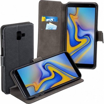 MP case Zwart bookcase Samsung Galaxy J6+Plus wallet case hoesje
