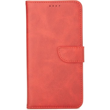 iPhone XR hoesje - Wallet Book Case - Magnetische sluiting - Ruimte voor 3 (bank)pasjes - Rood