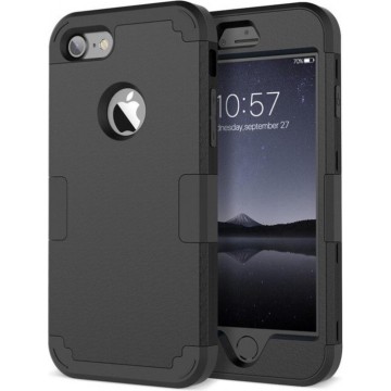 Luxe Armor Backcover voor Apple iPhone 7 Plus - iPhone 8 Plus - Shockproof Case - Hoesje Zwart
