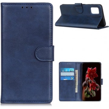 Motorola Moto G9 Plus Hoesje - Luxe Book Case - Blauw