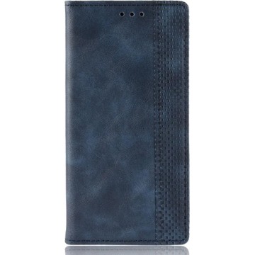 Mobigear Magnetic Buckle Retro Luxe Wallet Hoesje Blauw Samsung Galaxy Xcover 4S