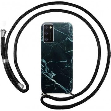 FONU Backcover Hoesje Met Koord Samsung Galaxy A41 - Black Marble