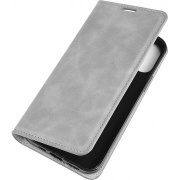 Mobigear Retro Skin Wallet Case Grijs Apple iPhone 12 Mini