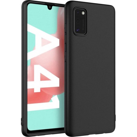 Samsung Galaxy A41  - Silicone Hoesje - Zwart