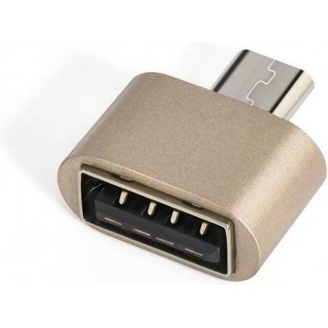 Micro USB 2.0 naar USB OTG Adapter - Goud