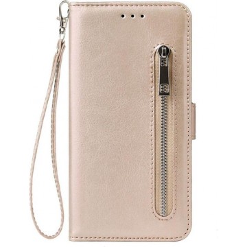 "Shop4 - Samsung Galaxy A51 Hoesje - Wallet Case Cabello met Ritssluiting Goud"