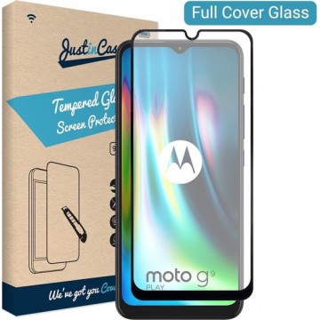 Just in Case Full Cover Tempered Glass Motorola Moto G9 Play Protector - Black