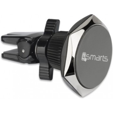 4Smarts Clampmag Chrome Magnetische Autohouder Telefoon Zwart