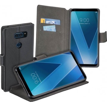 MP Case zwart book case style voor LG V30 wallet case