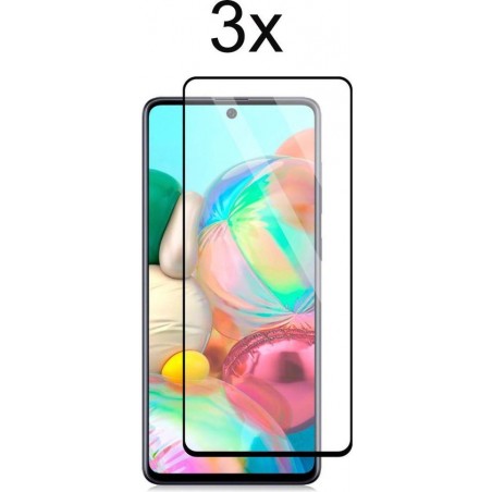 Samsung a51 screenprotector - Samsung galaxy a51 screen protector glas - screenprotector Samsung a51 - Full cover - 3 stuks