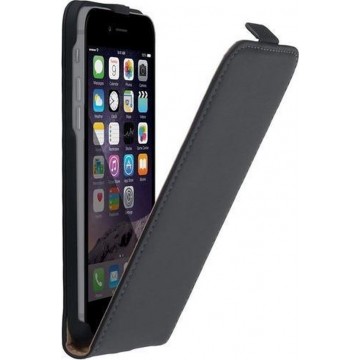 Apple iPhone 7 smartphone hoesje lederlook flip case zwart