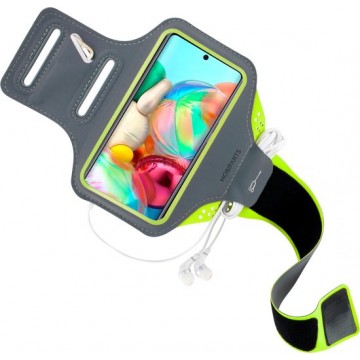 Mobiparts Comfort Fit Sport Armband Samsung Galaxy A71 (2020) Neon Green