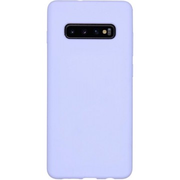 Accezz Liquid Silicone Backcover Samsung Galaxy S10 Plus hoesje - Paars