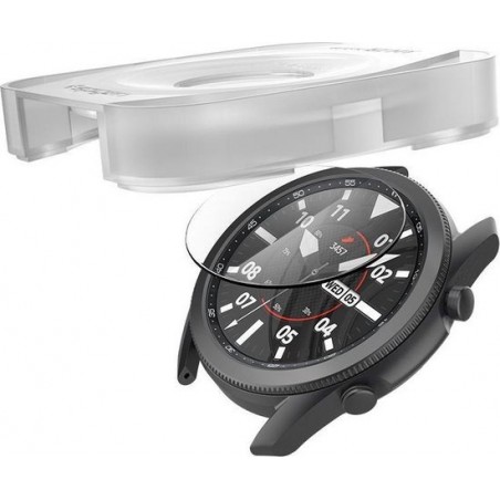 Spigen Glass Samsung Galaxy Watch 3 45mm Met Montage Frame EZ FIT AGL01843