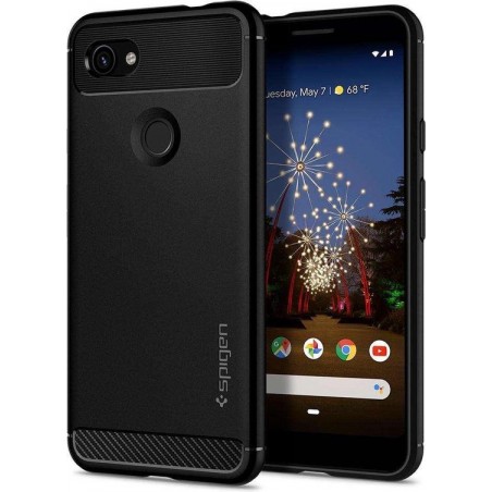 Spigen Rugged Armor Google Pixel 3a XL Hoesje - Zwart