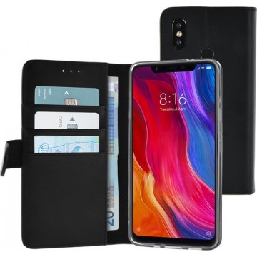 Azuri Xiaomi Mi 8 hoesje - Walletcase - Zwart