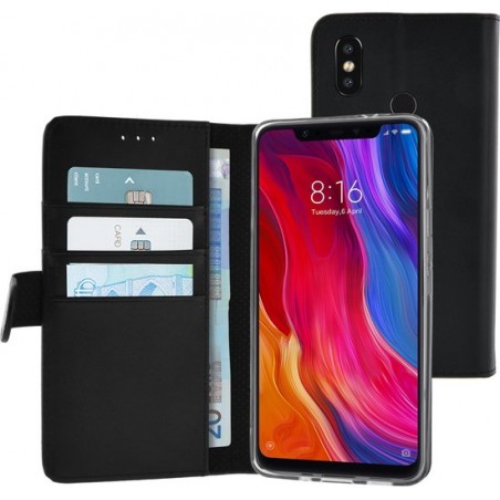 Azuri Xiaomi Mi 8 hoesje - Walletcase - Zwart