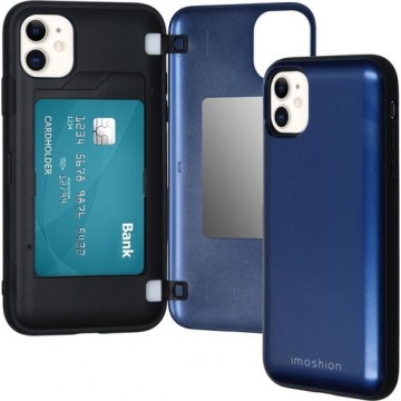 iMoshion Backcover met pashouder iPhone 11 hoesje - Donkerblauw