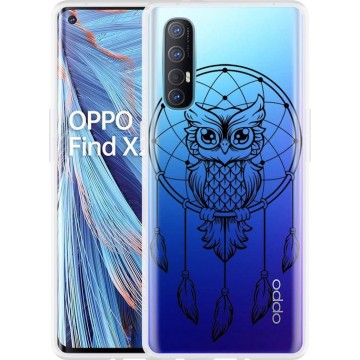 Oppo Find X2 Neo Hoesje Dream Owl Mandala Black