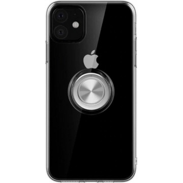 Apple iPhone 12 Magnetische Backcover - Transparant TPU - voor Autohouder - Kickstand