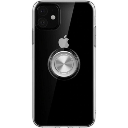 Apple iPhone 12 Magnetische Backcover - Transparant TPU - voor Autohouder - Kickstand