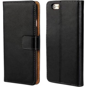 Movizy lederen walletcase iPhone SE 2020/7/8- zwart