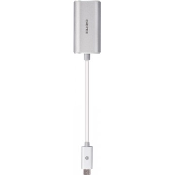 Cadyce USB-C naar Gigabit Ethernet Adapter - Internetsnelheid tot wel 1Gb/s - Compact & Stijlvol Design - Zilver
