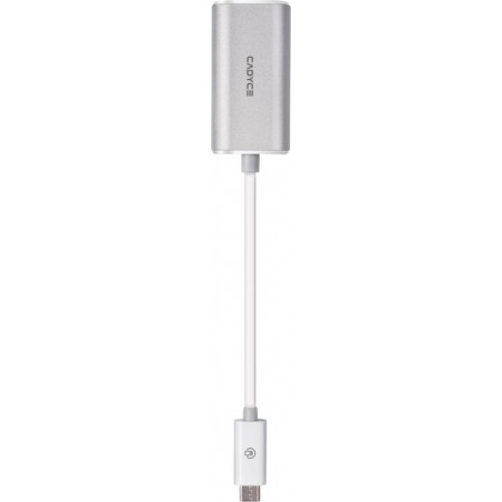 Cadyce USB-C naar Gigabit Ethernet Adapter - Internetsnelheid tot wel 1Gb/s - Compact & Stijlvol Design - Zilver